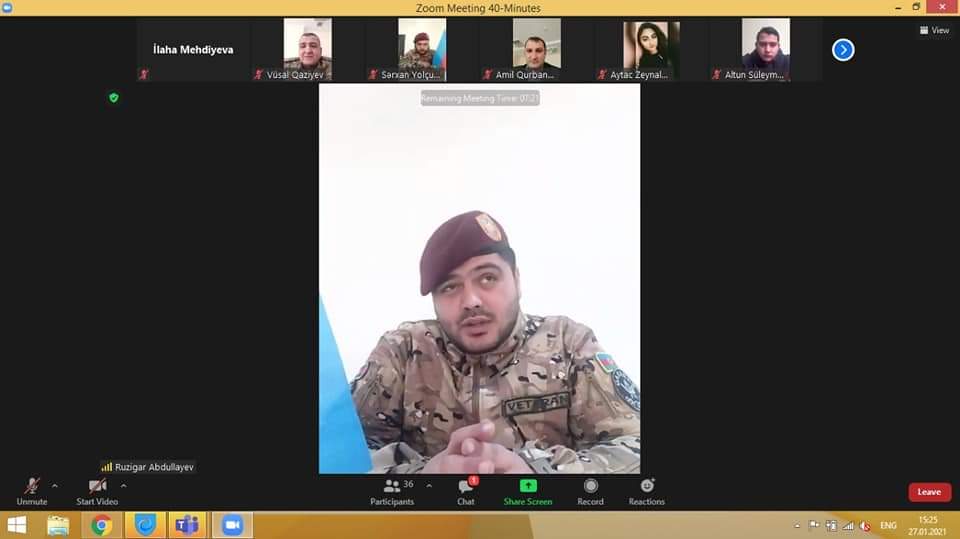 “Vətən müharibəsi iştirakçılarının tanıdılması silsiləsi” adlı onlayn görüş olub